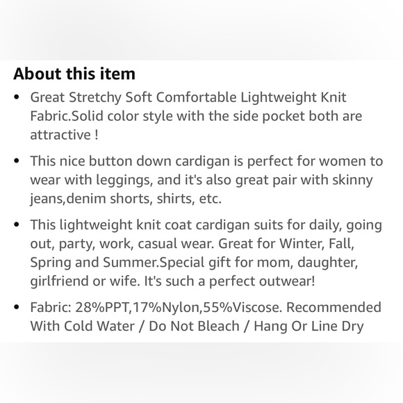 Women’s Button up Cardigan with Pockets - Picture 6 of 6